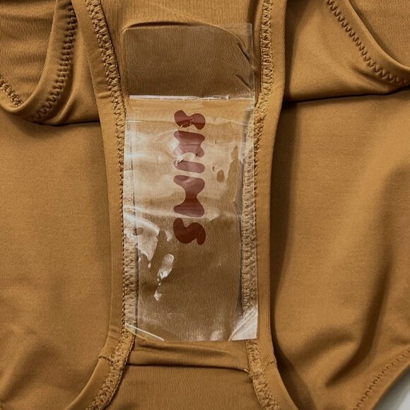 SKIMS Swim One Shoulder Monokini Almond Womens Small - Picture 8 of 12